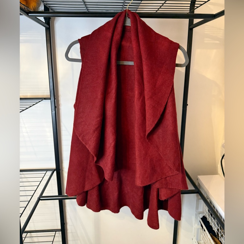Sleeveless Waterfall Cardigan